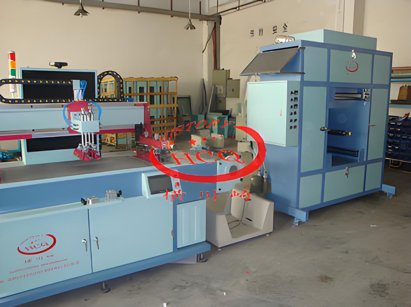 薄膜開關絲印機組裝車間,全自動絲印機